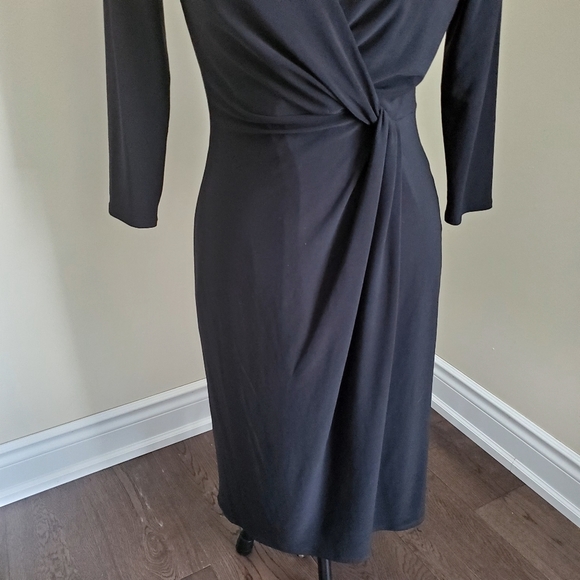 Ralph Lauren Twist-Front 3/4 Sleeves Dress Size 8 - Picture 3 of 6